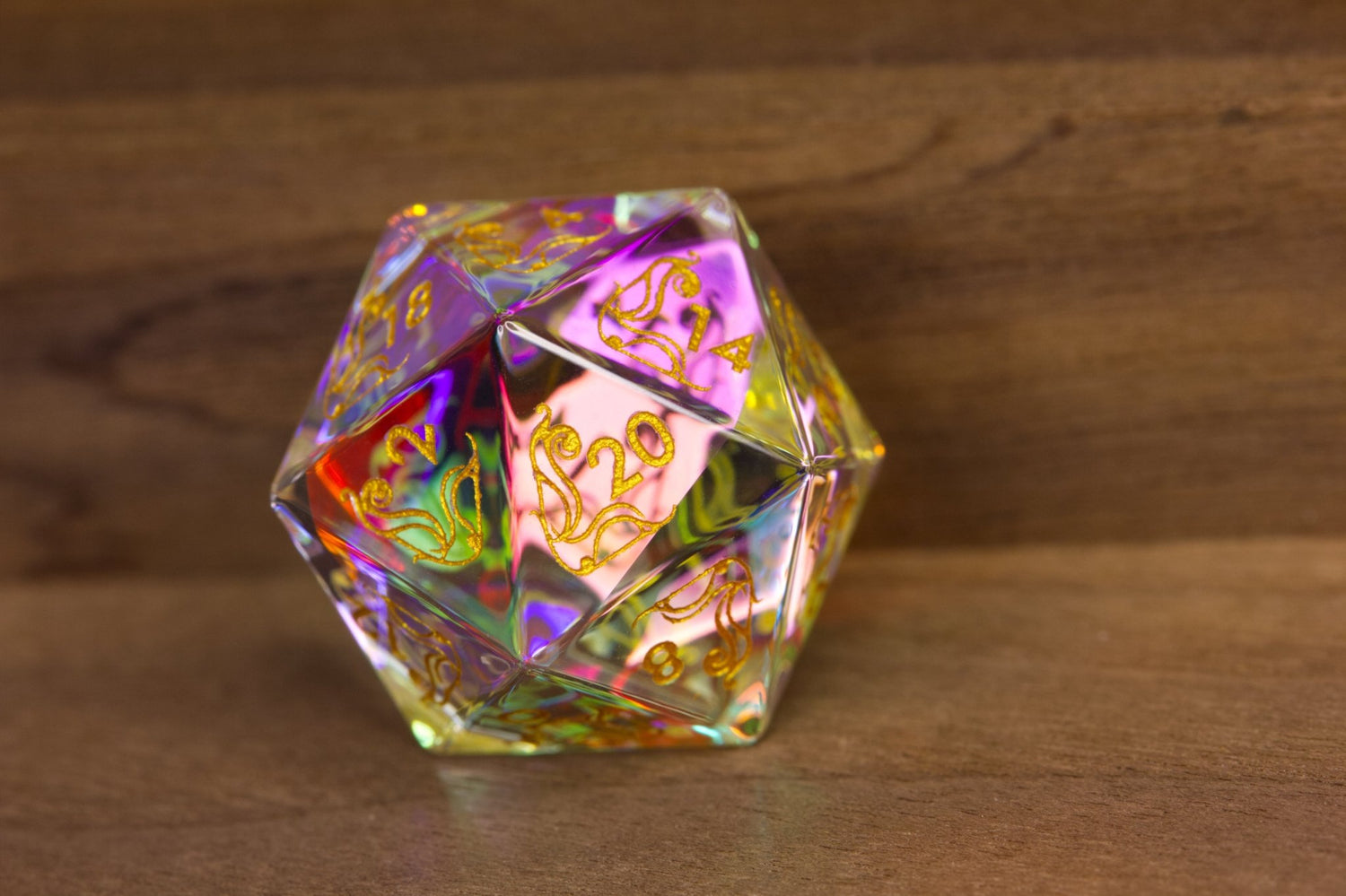 Art Nouveau Dichroic Glass Dice - Summit Dice