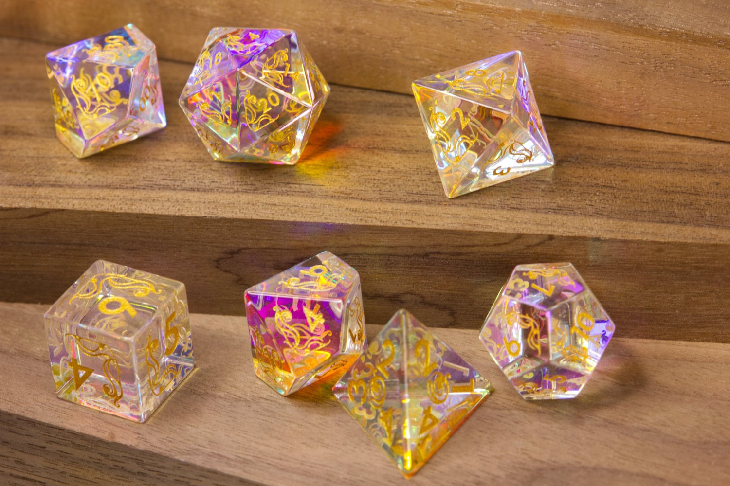 Art Nouveau Dichroic Glass Dice - Summit Dice